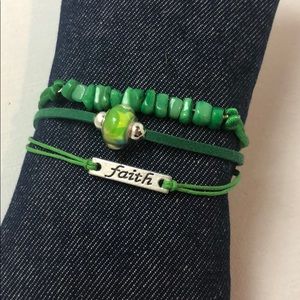 Green faith bracelet